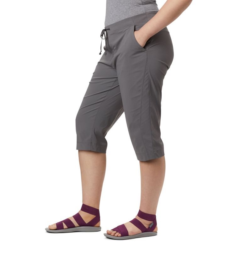 Women's Columbia Anytime Outdoor Capris Sport Pants Grey | Plus Size CA-V14L0